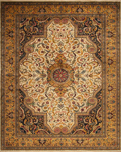 154570 Golden Age Collection Jewel Ivory/Gold 13.11 X 20.2